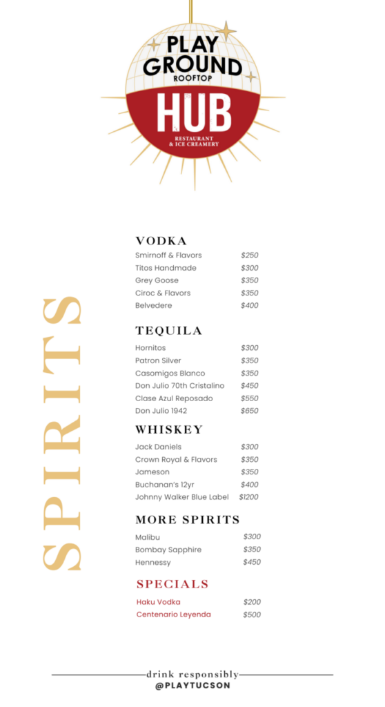 Bottle Service - Spirits