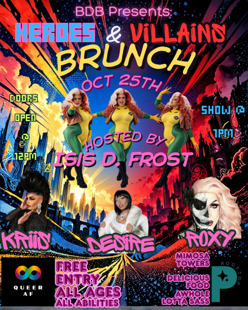 hero villains drag brunch